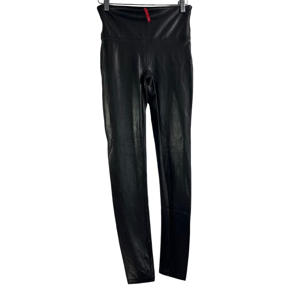 Viral SPANX Black faux leather Leggings